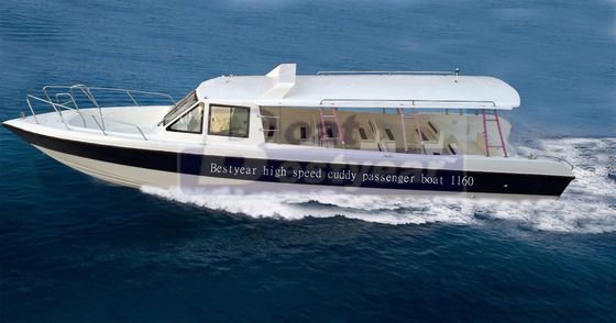 Bestyear Fiberglass Speed Passenger Boat 1160 Hardtop Cuddy Yacht