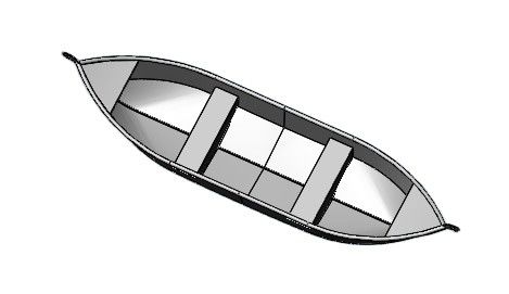 Aluminum Canoe 320 Rowing Boating
